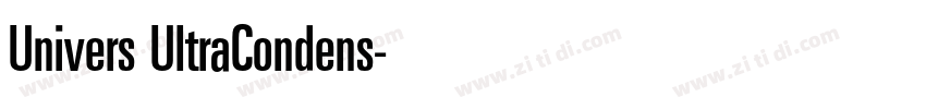 Univers UltraCondens字体转换